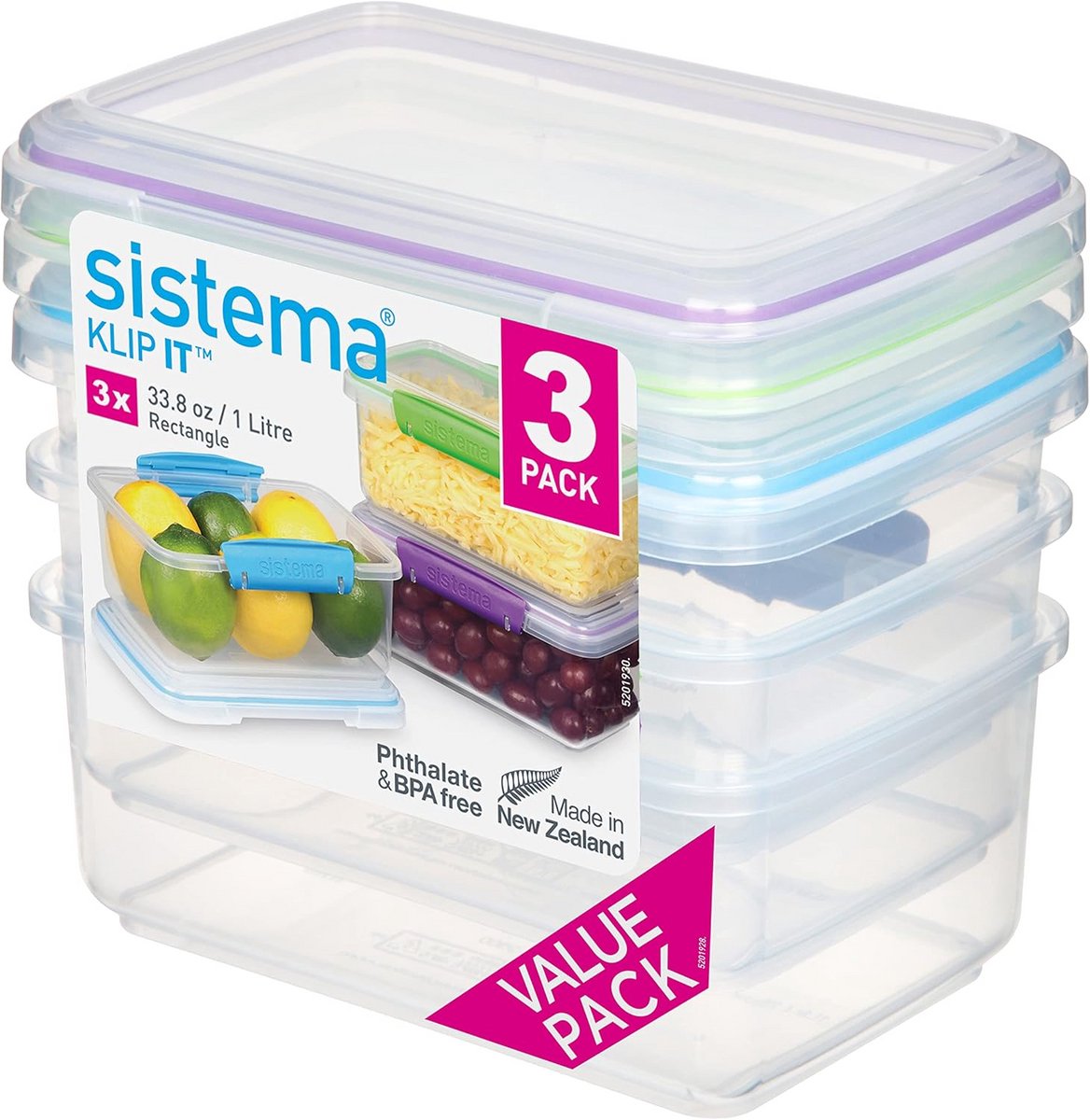 3x Luchtdichte Vershouddozen Set - Stapelbaar & BPA-vrij - Koel- & Vriezerbestendig