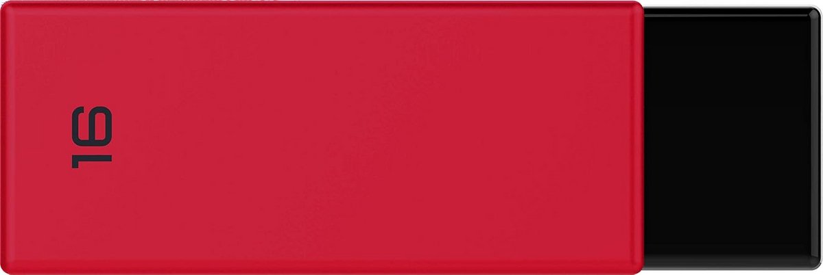 Draaibare USB Stick 16 GB USB 2.0 Zwart Rood - Compact Opslaggeheugen