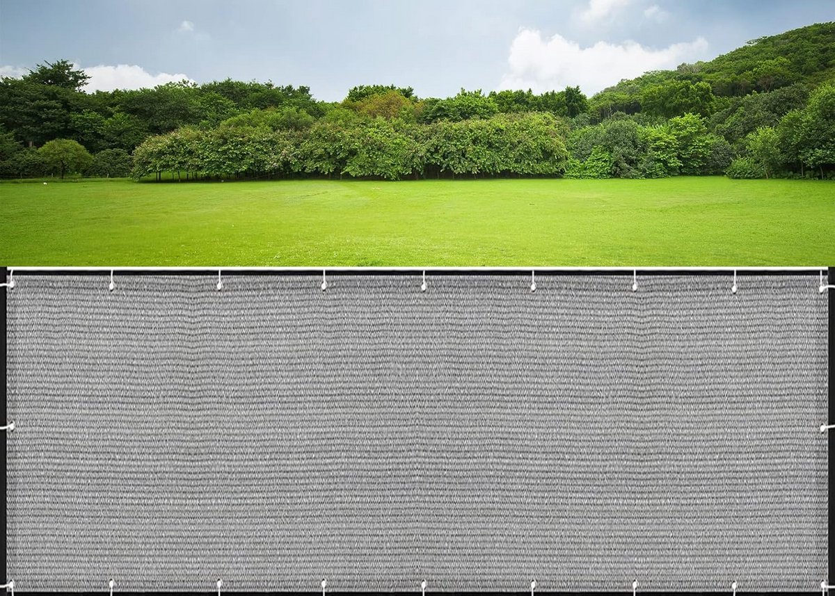 Tuin & Balkon Privacyscherm 85x1000 cm UV-bescherming Zichtdoek voor Hek en Reling - Grijs