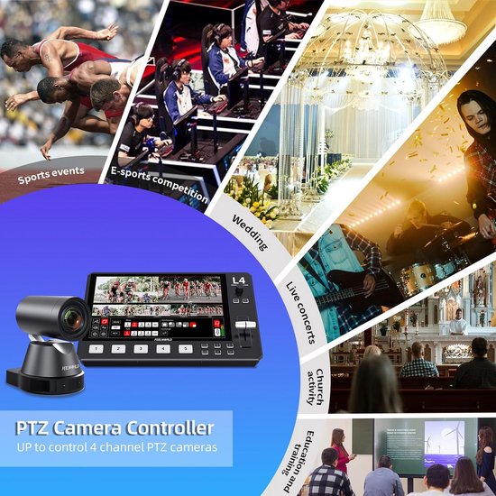 Professionele Video Mixer Switch met 10.1