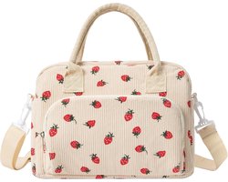 Geïsoleerde lunchtas voor dames, 12 liter grote geïsoleerde lunchbox, herbruikbare waterdichte lunchtas met schouderriem voor meisjes en volwassenen, praktische lunchtas voor studenten/kantoor/picknick