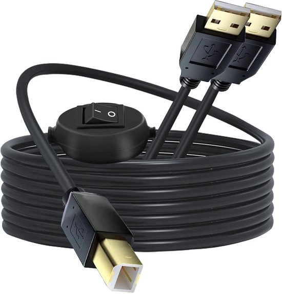 Printer R Usb Spliter USB Printer Splitter Kabel met Schakelaar voor 2 PC's naar 1 USB-B ...