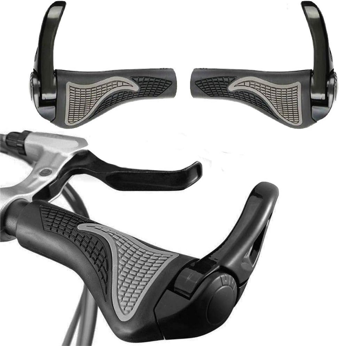 Ergonomische Fietsstuur Handvatten - Anti-Slip Siliconen Handvatten voor Mountainbike en Racefiets