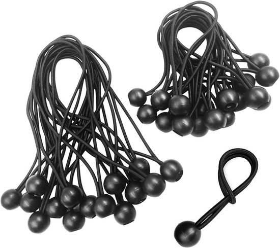Spanrubber met bal voor tenten en banners - 30 stuks | bol