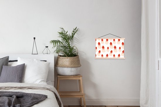 Support pour affiches avec affiche 60 x 40 cm - Affiche scolaire - Saint Nicolas - Enfants - Garçons - Filles - Enfant - Affiche textile - Lattes vierges