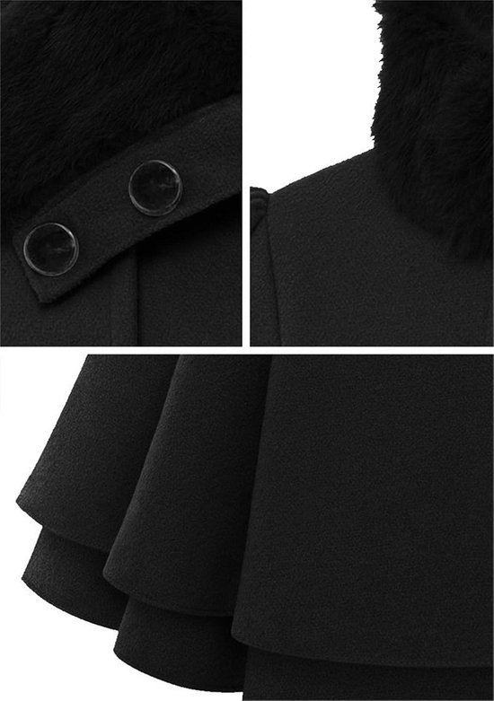 Gevoerde trenchcoat voor dames in Zwart