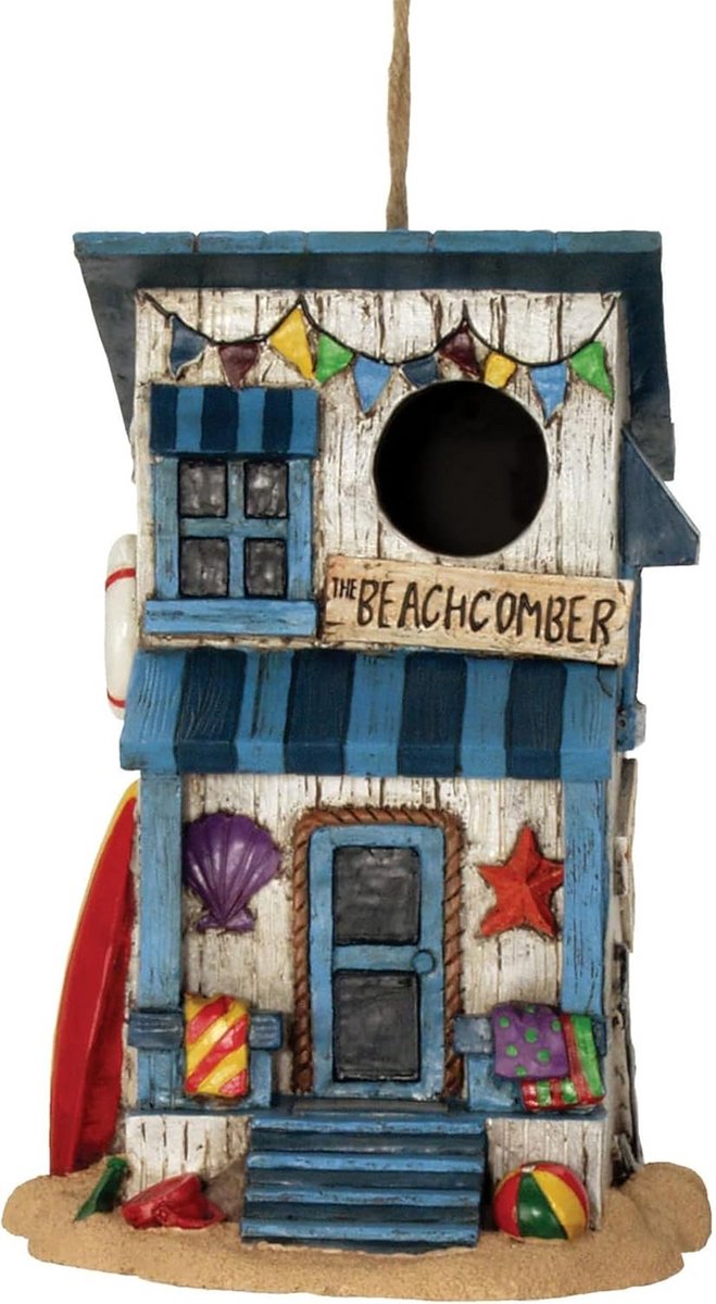 Decoratief Vogelhuisje voor Tuin en Buiten - Strandhuis Stijl