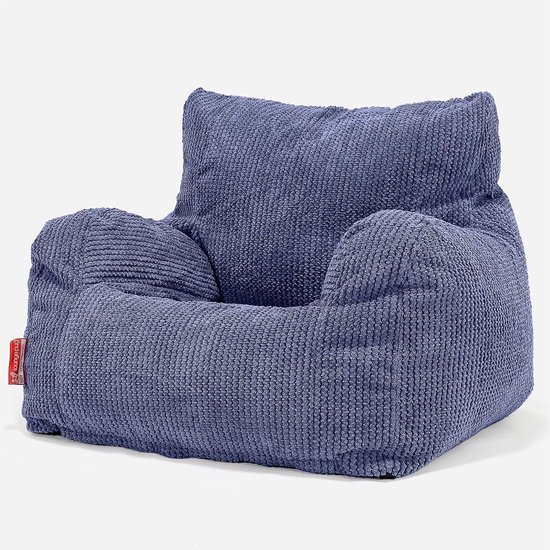Comfortabele Zitzak Fauteuil met Armleuningen - Pompom Paars