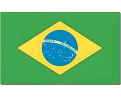 Vlag Brazilië - 90 x 150 cm - Braziliaanse Vlag - Brasil