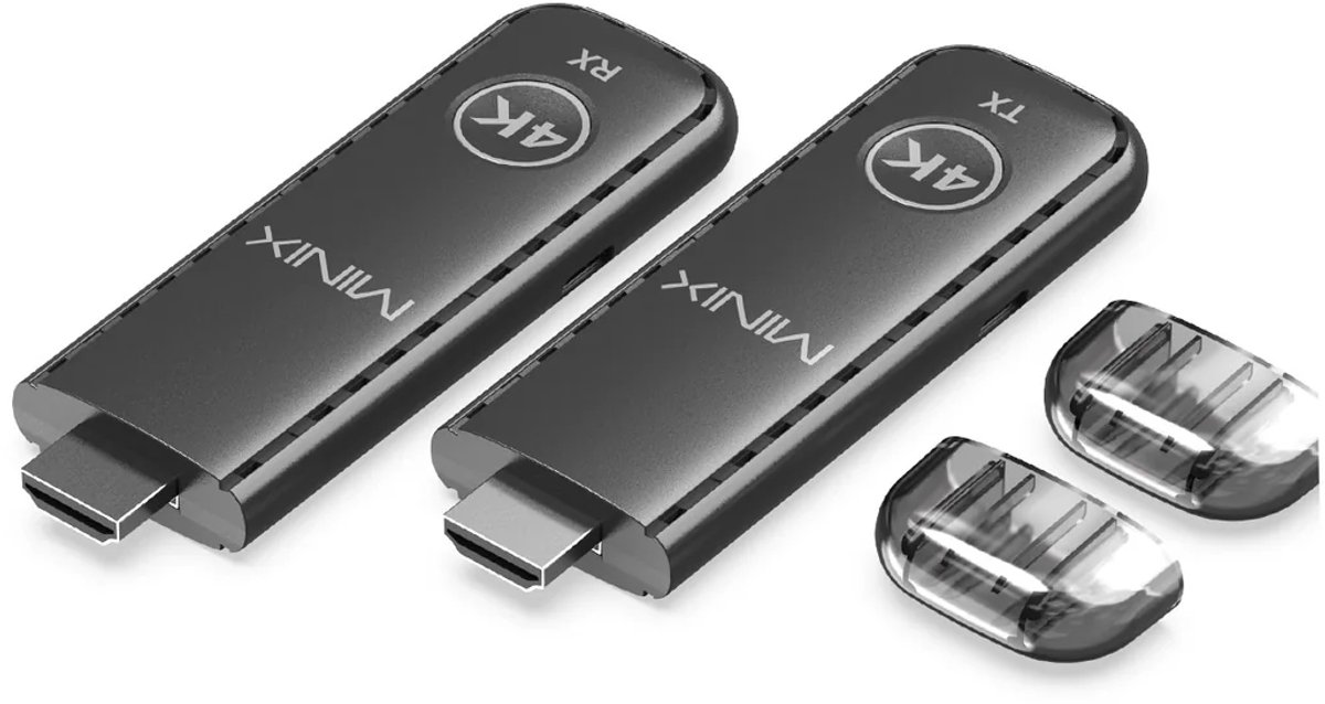 MINIX H4K HDMI to HDMI 4K WiFi Adapter - WiFi Dongle - WiFi Antenne - WiFi ontvanger - 1080P 60Hz - Bereik tot 50m/164ft - Zwart