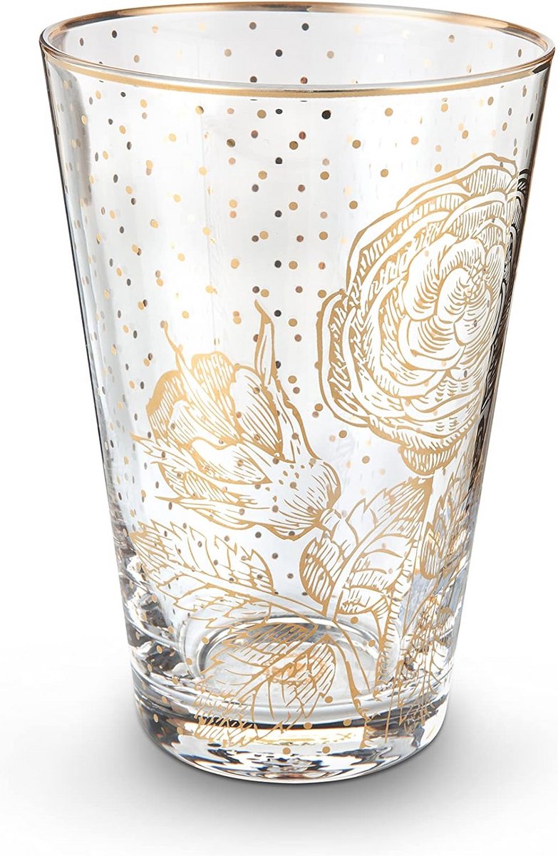 Waterglas met Gouden Dots - 37cl - Transparant