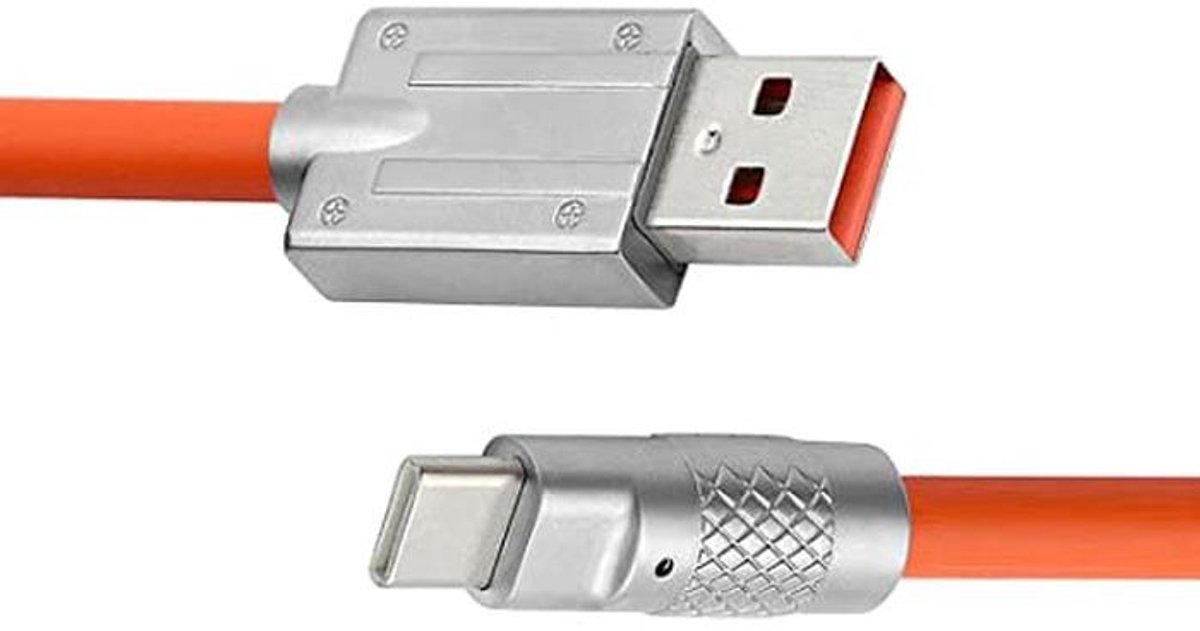 USB naar USB C Kabel - Ultra Zacht, 120W Snelladen, Gegevensoverdracht, 1m met Oplaadindicator