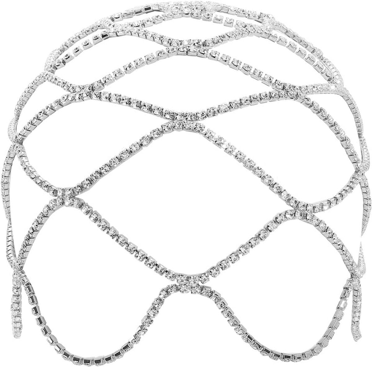 Vintage Kristallen Hoofddeksel met Strass - Bruiloft & Feest Haaraccessoire