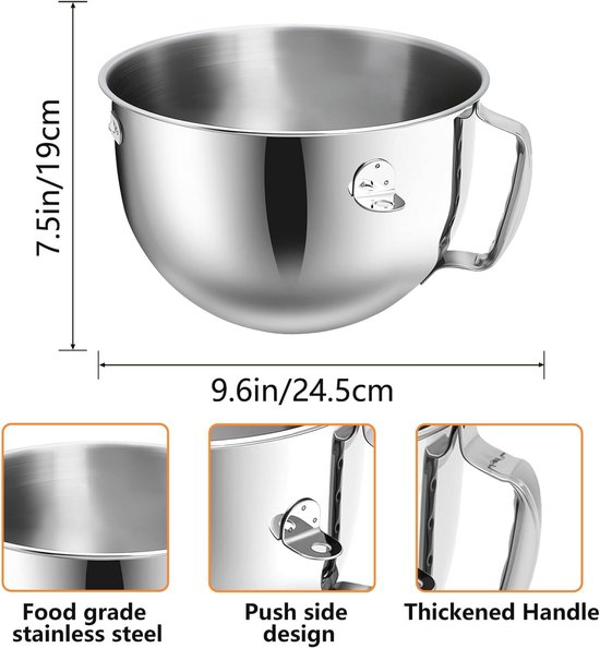 Stainless Steel Flat Beater for 6 Quart Stand Mixers — afbeelding 5