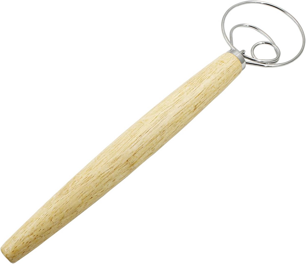 Deense Deeggarde Houten Mixer voor Brooddeeg, Cakebeslag en Pizza - 30 cm