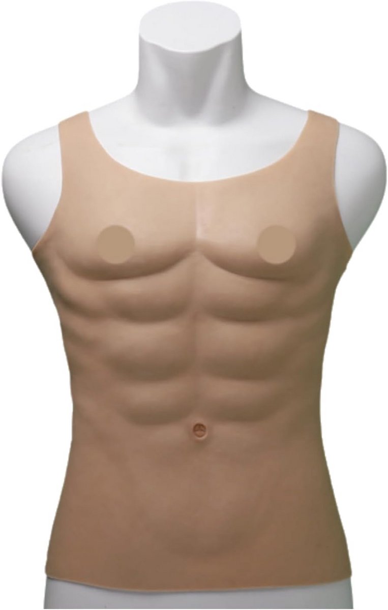 Realistisch Silicone Spierpak voor Mannen - Borst & Buik Corset voor Kostuum
