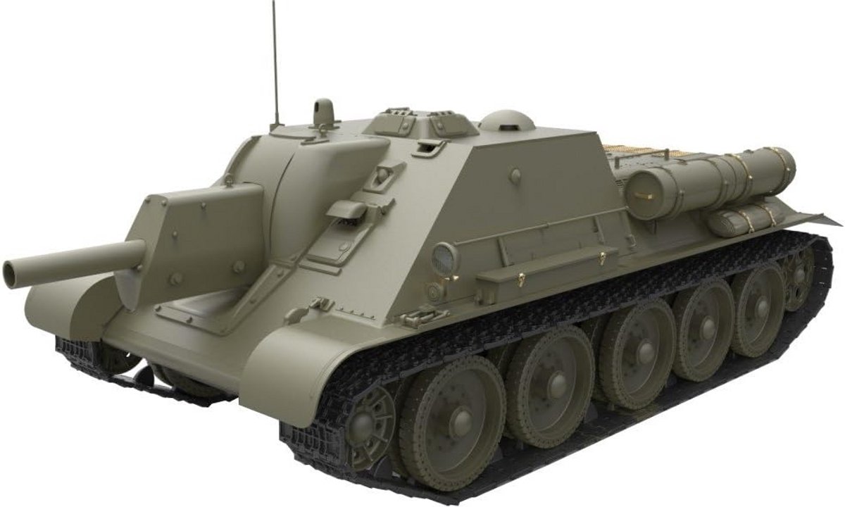 Modelbouwset Militaire Halftrack SU-122 Initiële Productie