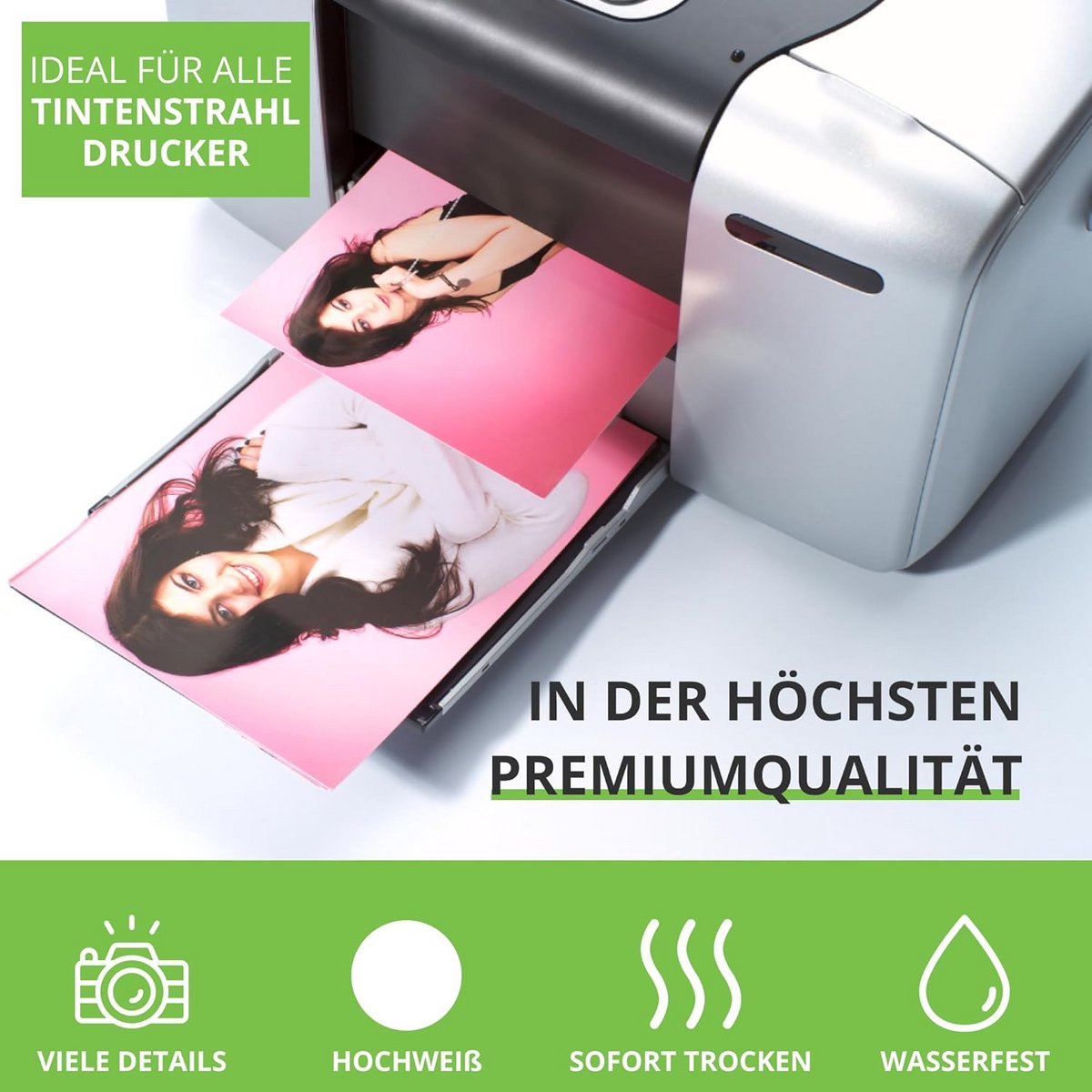 Glanzend Fotopapier A4 200 g/m² voor Inkjetprinters - 100 Vellen