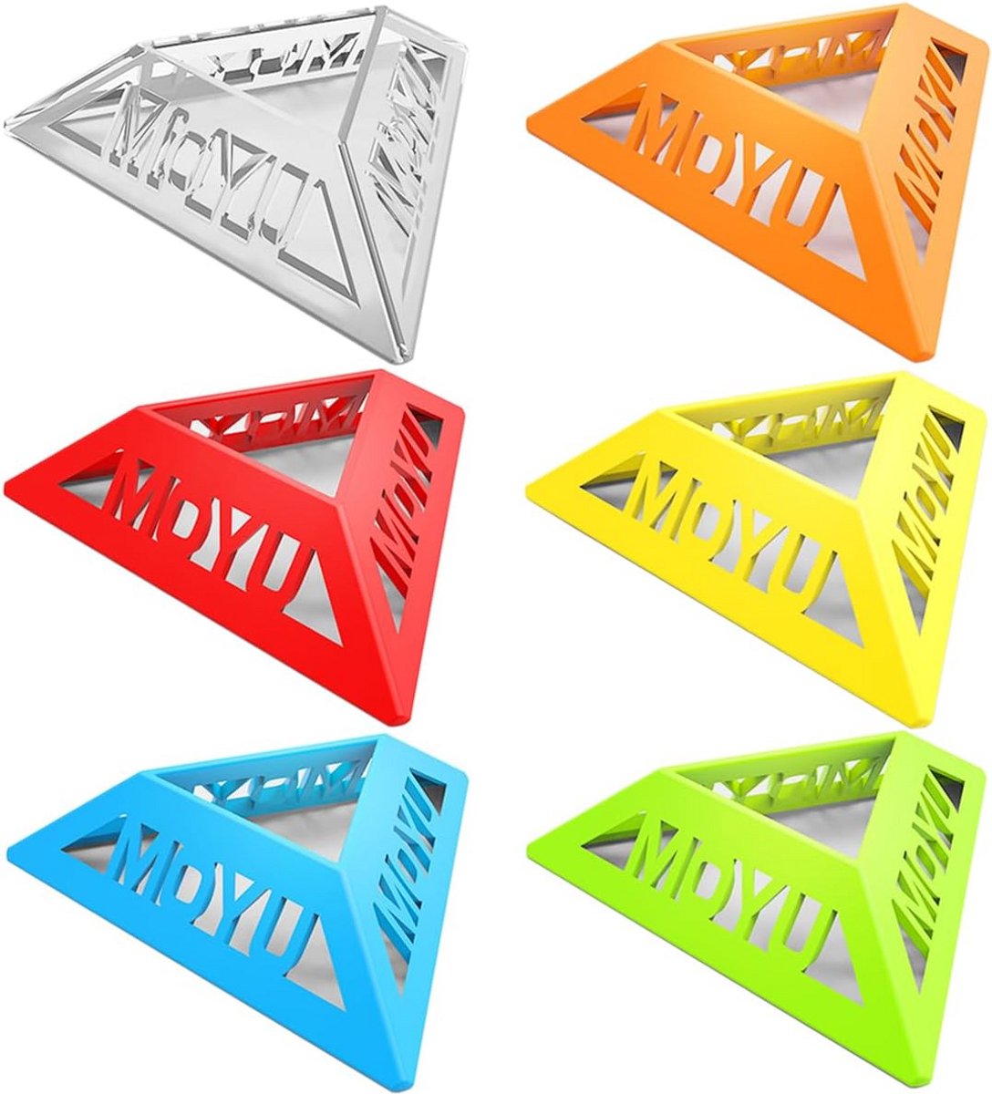 Set van 12 Mini Frames voor Puzzels - Driehoekige Voetstukken en Houder