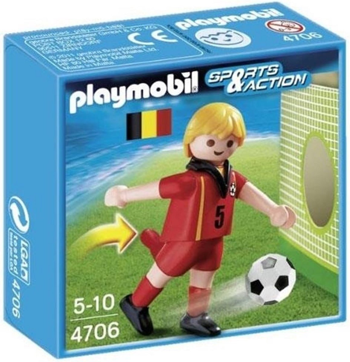 Voetbalspeler Actiefiguur met Kickfunctie - Belgisch Team Speelgoed