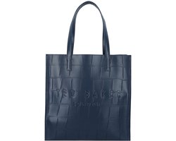 Ted Baker schoudertas Croccon Croc Effect Icon Bag Navy donkerblauw