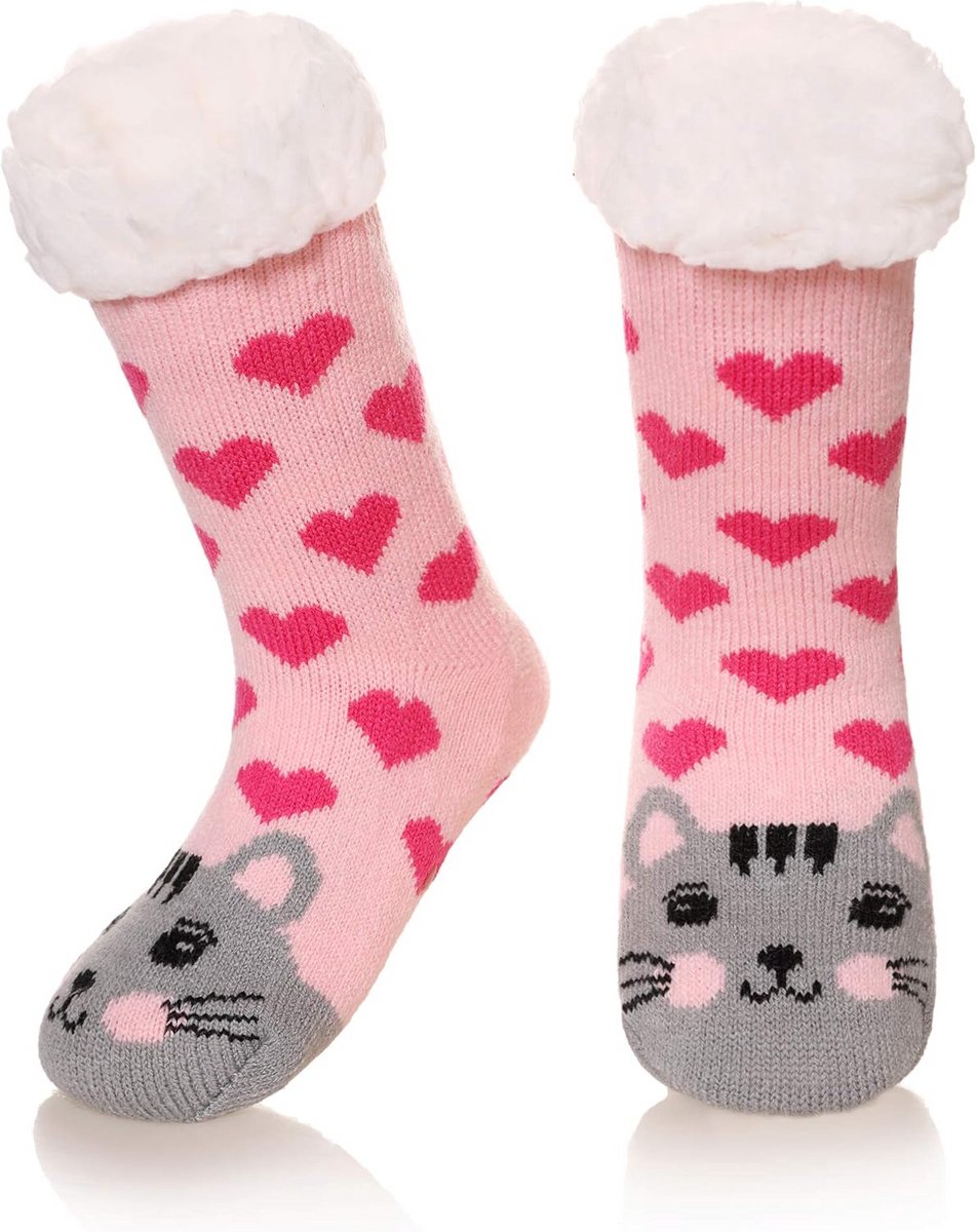 Warme Slipper Sokken voor Kinderen - Zachte Fleece Thuis Sokken