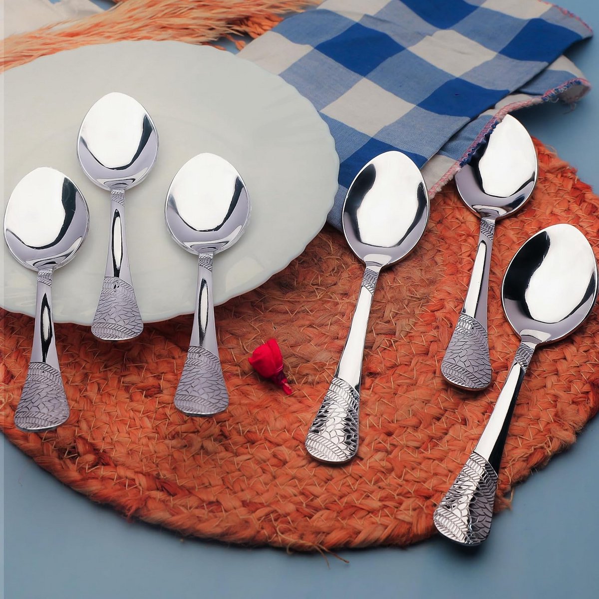Set van 6 Luxe Roestvrijstalen Tafellepels - Keuken en Diner Servies