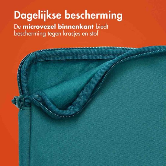 imoshion Housse pour ordinateur portable - Housse pour ordinateur portable adaptée pour 15,3 pouces / 15,6 pouces / 15 pouces / 16 pouces / 16,2 pouces - imoshion Housse pour ordinateur portable avec compartiment - Vert Petrol