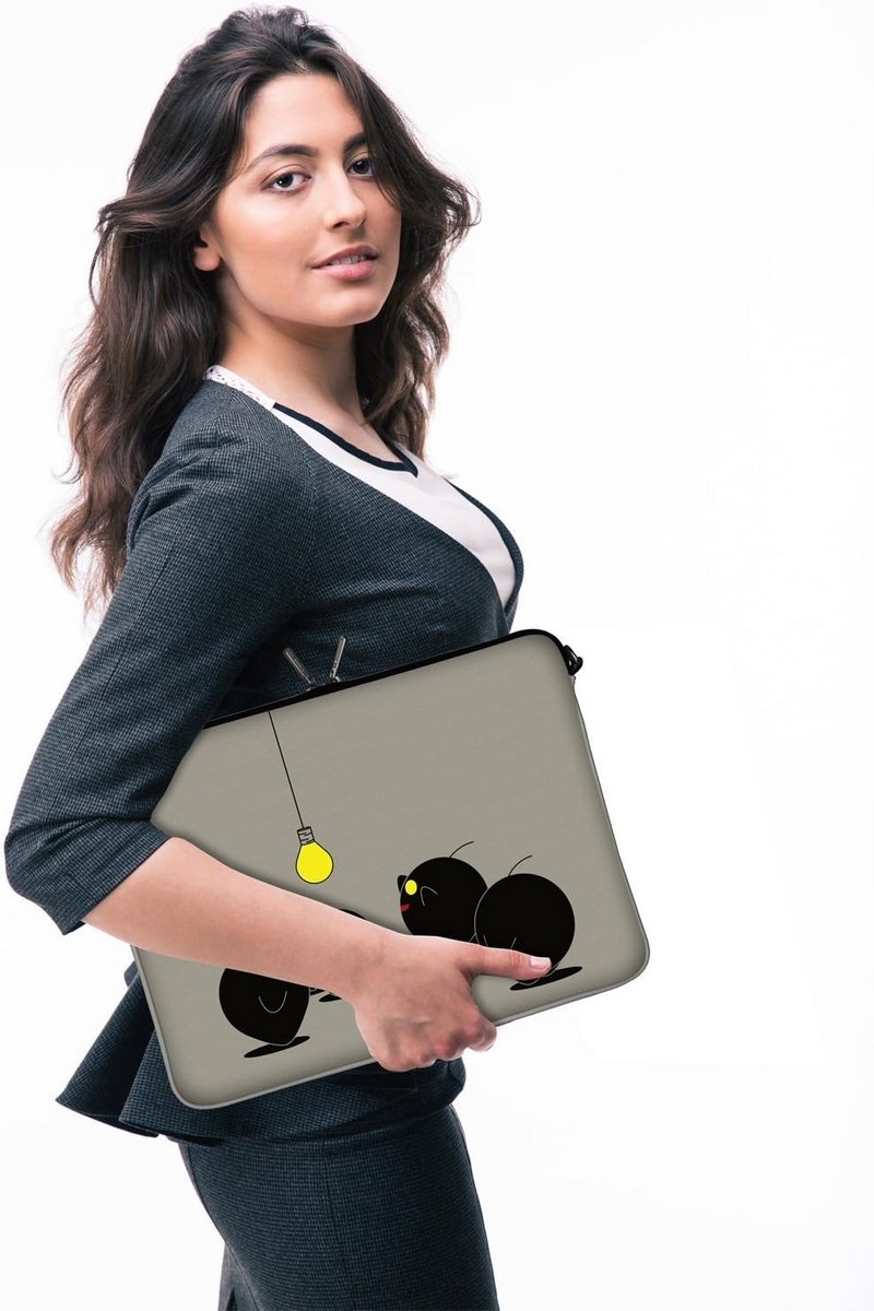 Waterdichte Neopreen Laptop Sleeve 17 - 17.3 Inch - Schokdempende Laptop Tas