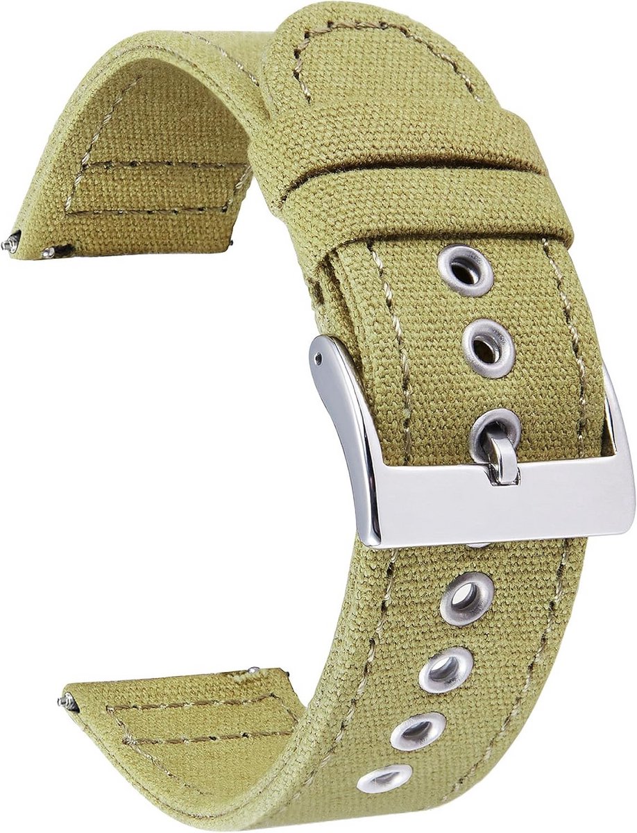 Canvas Horlogeband met Quick Release voor Heren en Dames - 18mm 20mm 22mm 24mm