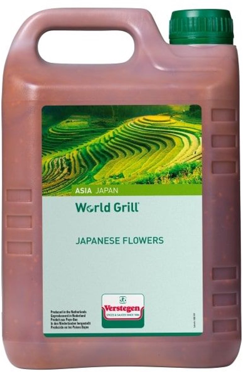Verstegen - World Grill - Japanese Flowers - Oliemarinade - Drum - Marinades - 2,5L