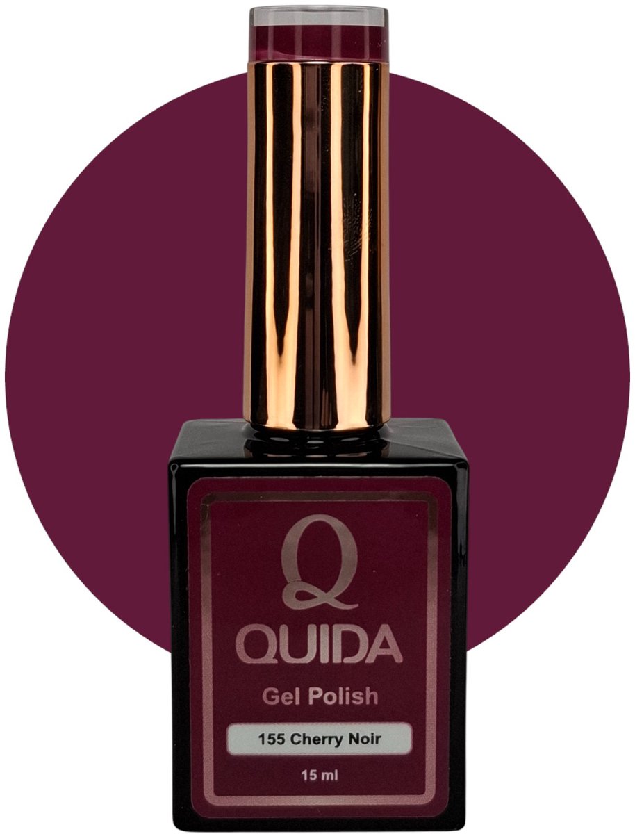 quida gelpolish #155 cherry noir donkerrood 15ml