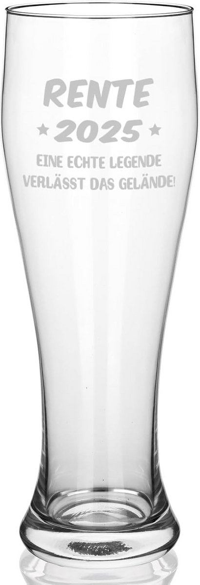 Speciaal Bierglas voor Pensioen met Jaar 2025