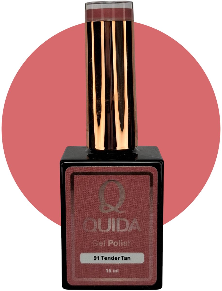 quida gelpolish #91 tender tan roze nude 15ml