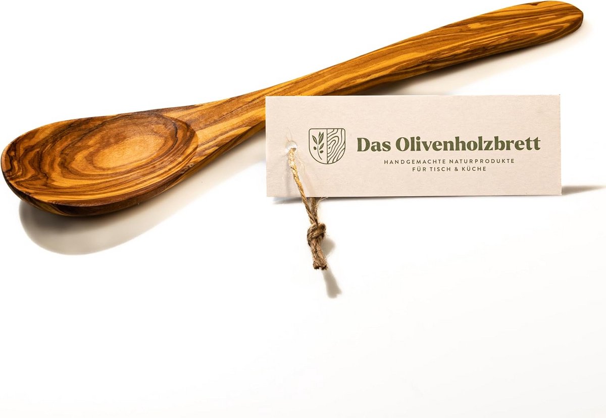 Grote Kooklepel van Massief Olijfhout - 35 cm