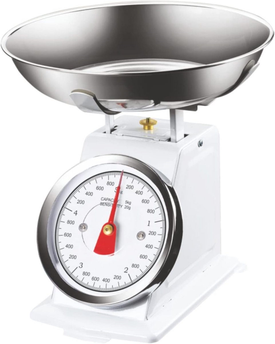 Digitale Keukenweegschaal Wit Met Tarra-functie - Max. 5 kg
