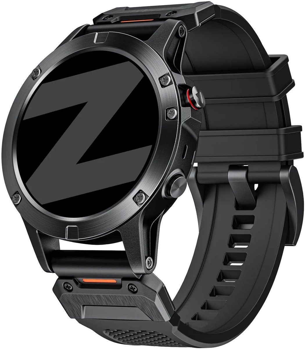 Bandz Sportbandje Siliconen 22mm Explorer⬢ geschikt voor Garmin Fenix 9 (Pro) 47mm - Fenix 8 (Pro-E-47mm) - Fenix 7 (Solar-Pro) - 6 (Solar-Pro) - Fenix 5 (Plus) / Forerunner 970 - 965 - 955 - 945 - 935 - 745 / Quatix 8 - 7 - 6 - 5