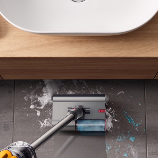 Dyson V12s Detect Slim Submarine - Steelstofzuiger met dweilfunctie - Nikkel/Geel - 140 Air Watts - Hepa