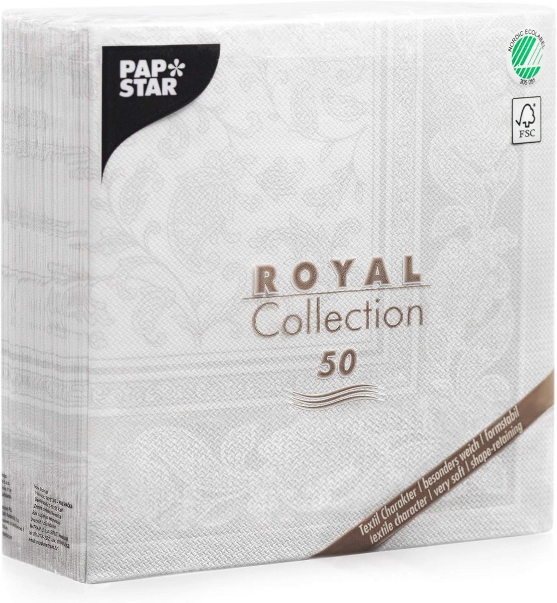 50 Papieren Servetten met Ornamento's - Royal Collection - 40 x 40 cm