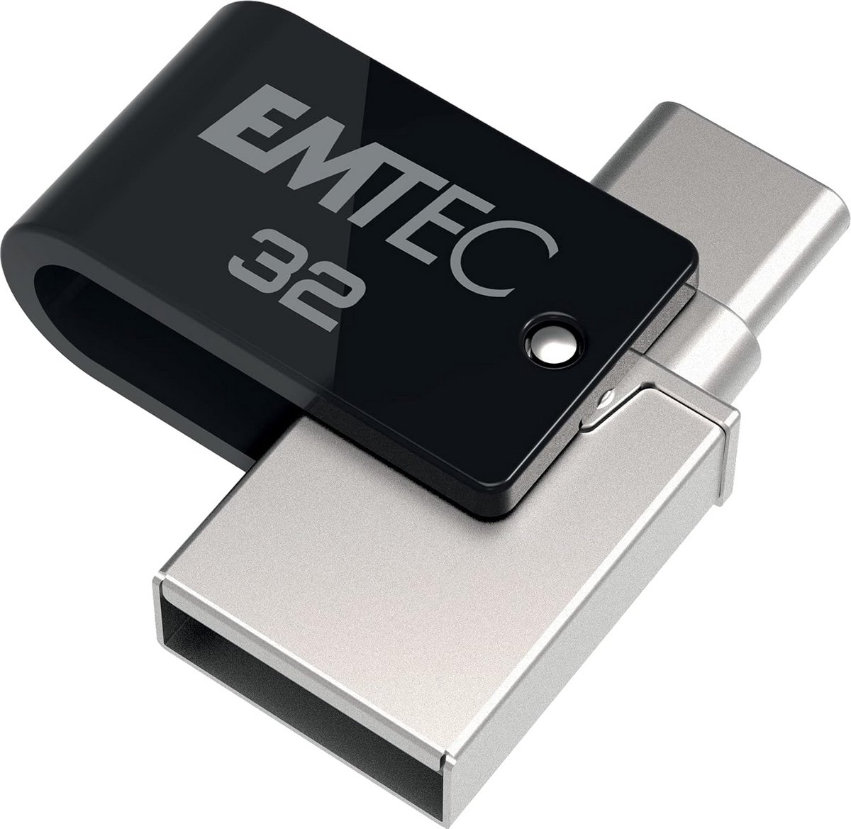 64GB Dual USB-stick voor Mobiel en PC - USB-A en Micro-USB - 360° Draaibaar