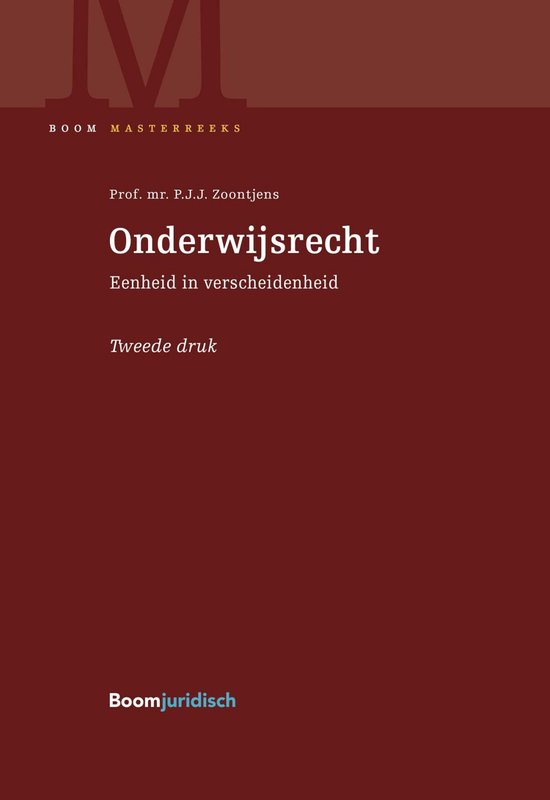Boom Masterreeks - Onderwijsrecht - cover
