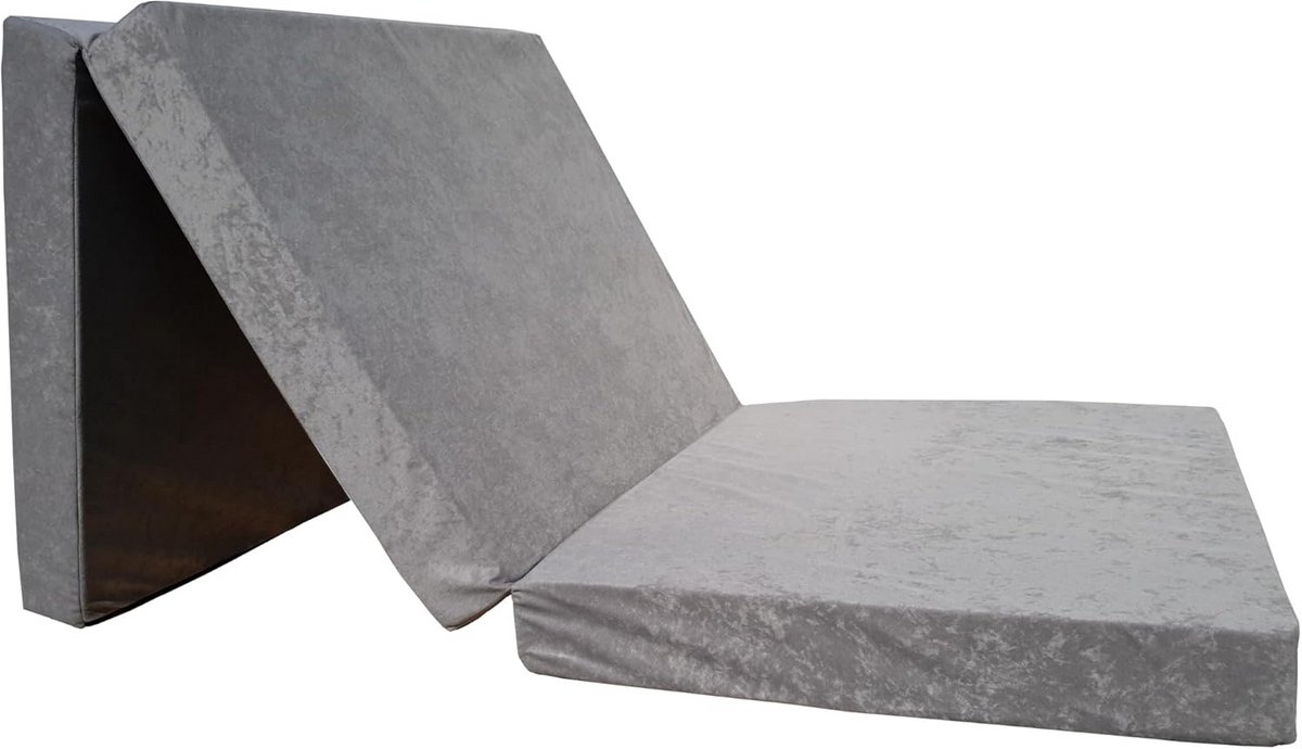 3-Delig Opvouwbaar Gastenmatras 190x90x8 cm met Afneembare Hoes | Vloermat & Speelmat