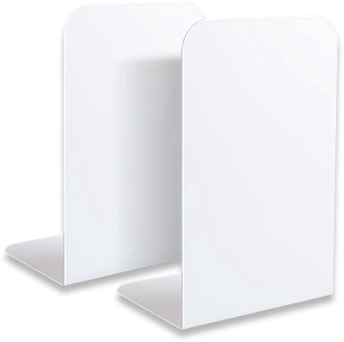 Stunq® Elegant Metalen Boekensteun Set van Twee Stukken, Zwart-Wit Design, Stabilisatie voor Boeken en Tijdschriften