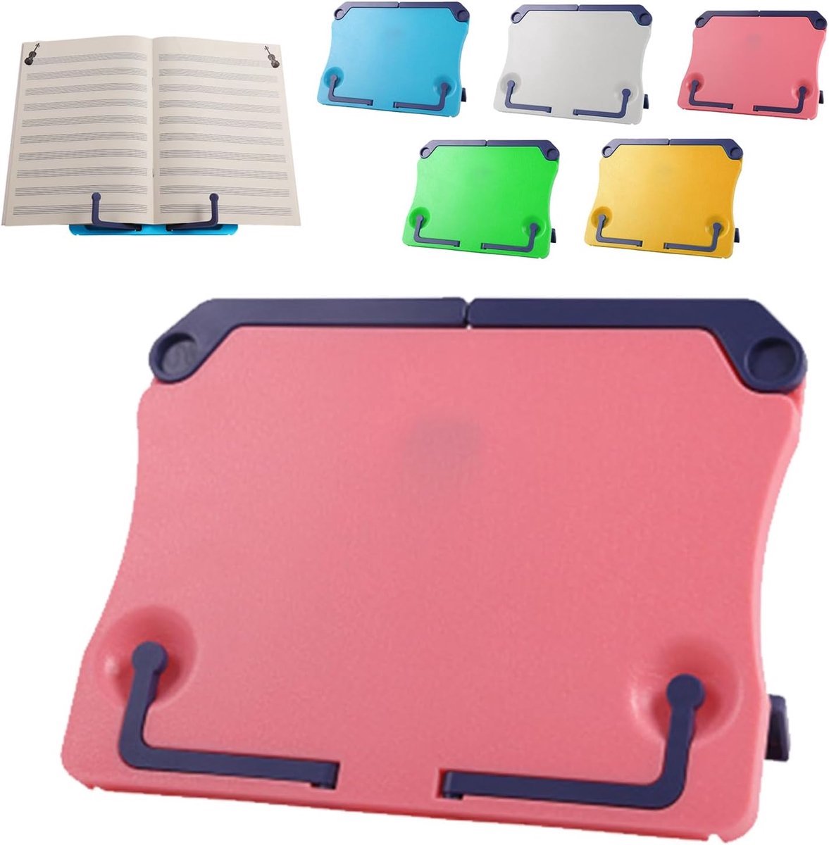 Stunq® Compacte en Verstelbare Boekstandaard - Rood voor Comfortabel Lezen