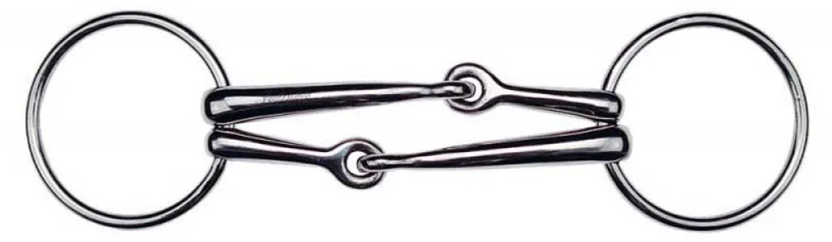 Feeling Roestvrij Staal Dubbel Gebroken Trensbit Zilver 12.5 cm