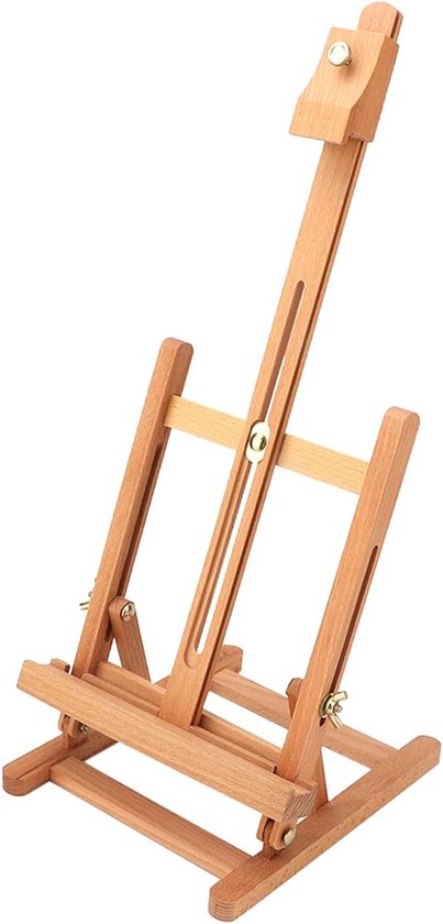 MEEDEN Verstelbare tafelschildersezel met metalen lade, verstelbare schildersezel en schets van massief beukenhout, kunstmatige ezel met opbergruimte voor of buiten, kan