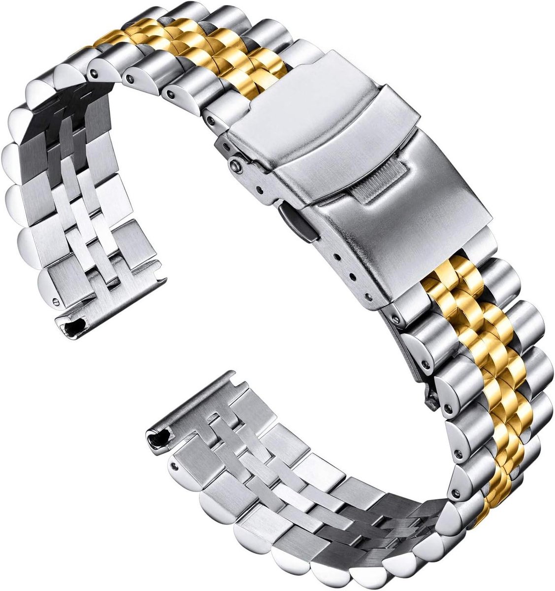 Cosensi - Metalen Horlogebanden 18mm 20mm 22mm 24mm 26mm - Vervangende Polsbandjes voor Smartwatches - Heren en Dames - 7 Kleuren