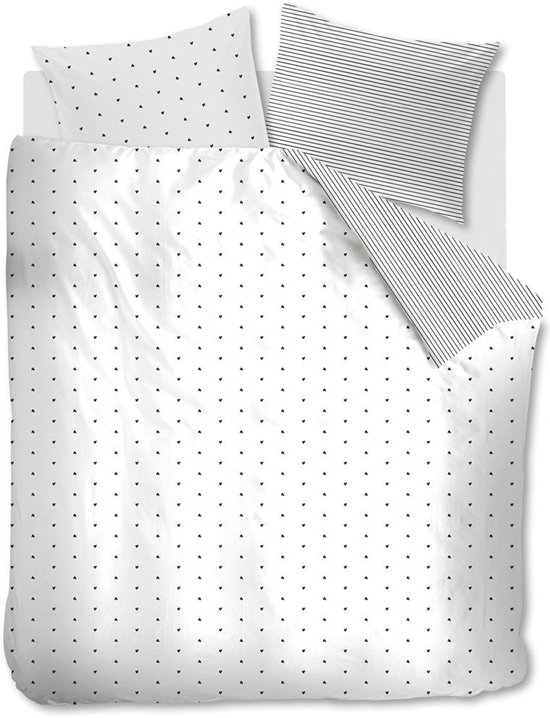 Vtwonen Striped Love dekbedovertrek - Lits-Jumeaux - 240x200/220 - Wit