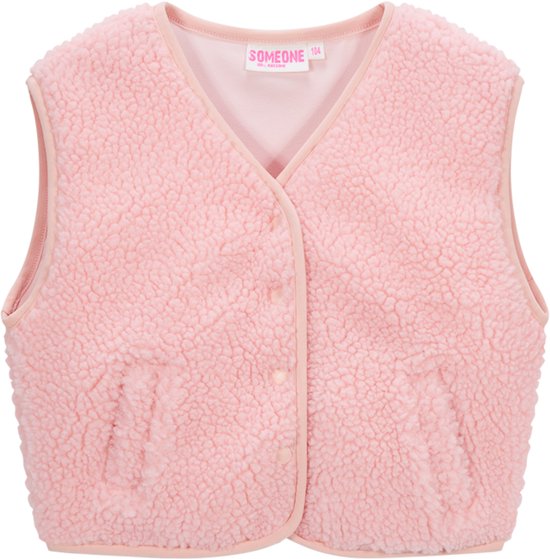 Someone BELLA-SG-13-B Meisjes Gilet - Light Pink