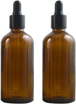 3 STKS 100 ml Amber Glas Fles Amber Lege Dropper Fles met Glas Pipet